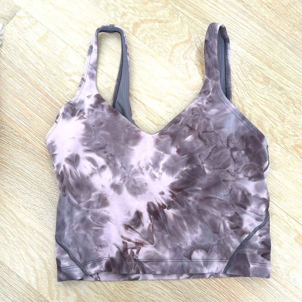 Purple Tie Dye Align Crop Tank